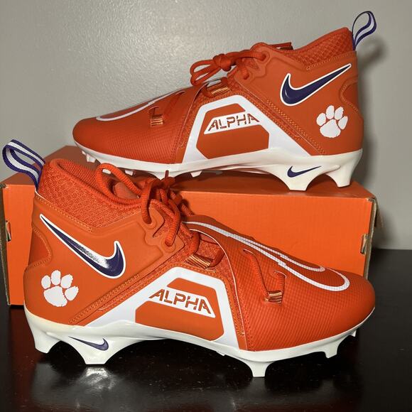Nike Alpha Menace Pro 3 Clemson Tigers‎ Orange Football Cleats Men\'s Size 10 main image 9
